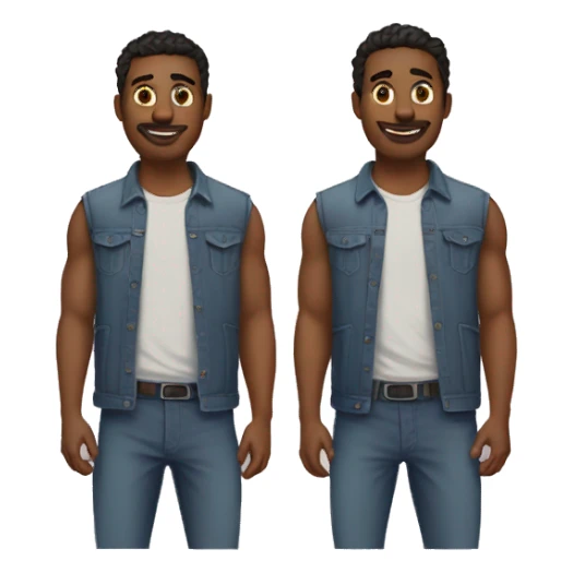 back to back two guys sticker