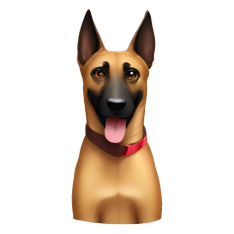 Belgium Malinois with a frisbee sticker