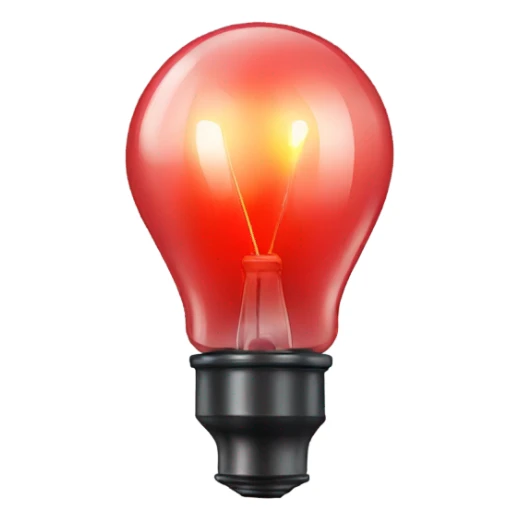 red light bulb sticker