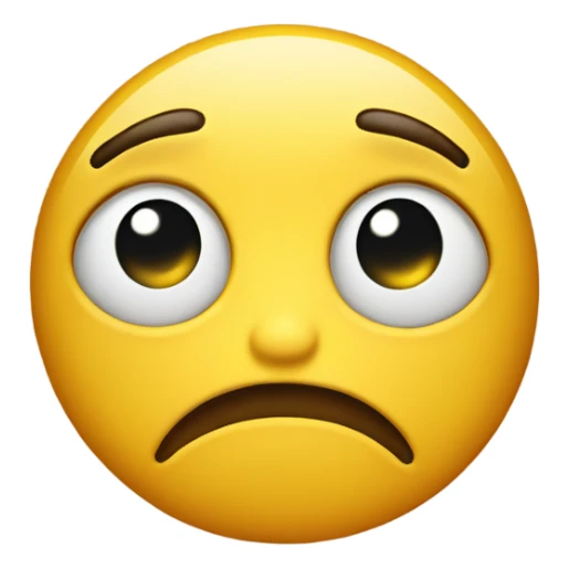 Sad and shy emoji face  sticker