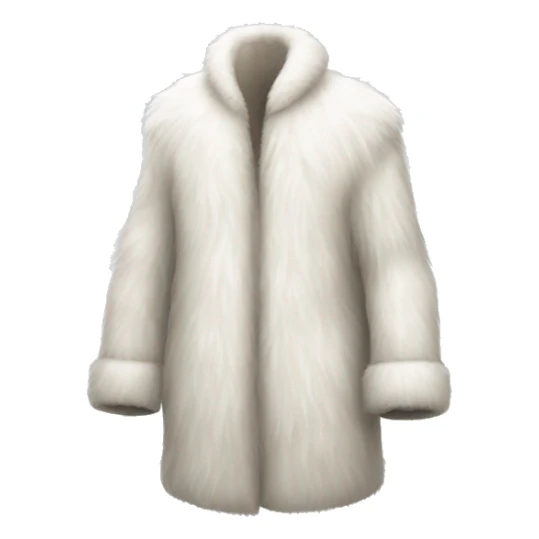 WHITE FUR COAT (ONLY COAT,WITHOUT HUMAN OR ANIMAL) sticker