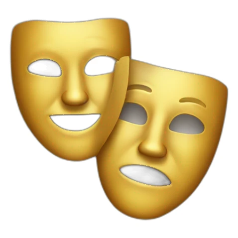2 theatre masks sticker