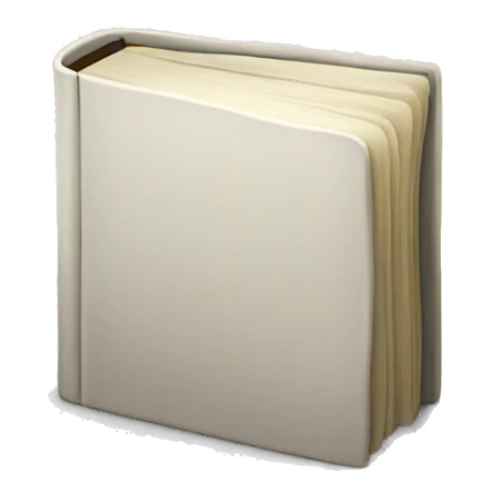 closed book, white cover sticker