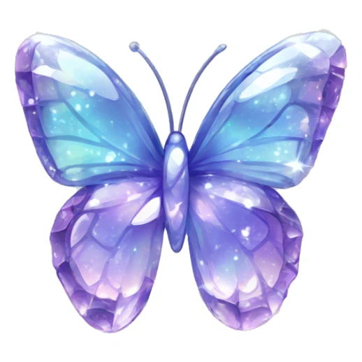 Shiny sparkly glass crystal butterfly sticker