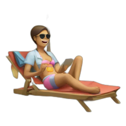 beach vacation sticker