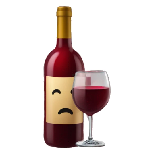 Bouteille de vin rouge sur un plateau sticker
