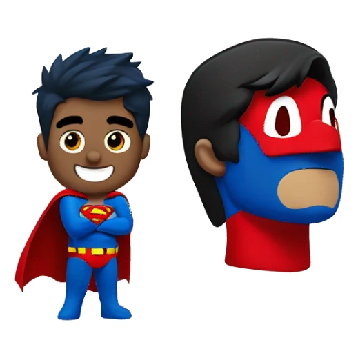 superman mixed with batman mixed with mario sticker