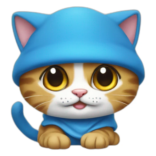 Smurf cat sticker