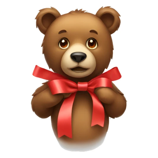 Bear with ribbon  sticker