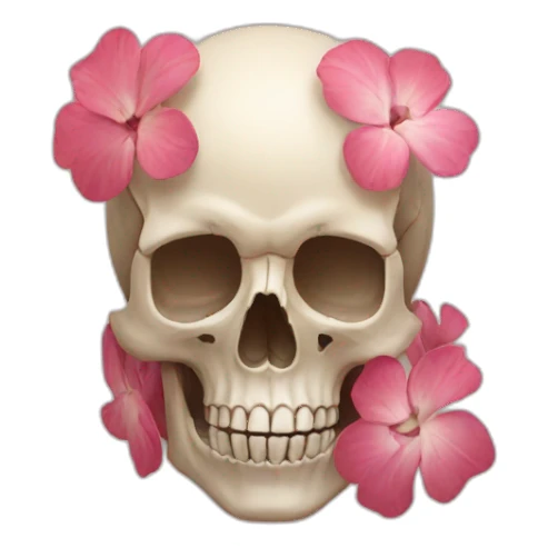 flower shaped skull sticker