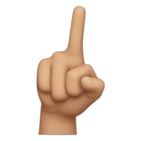 Man pointing his hand towards right side sticker