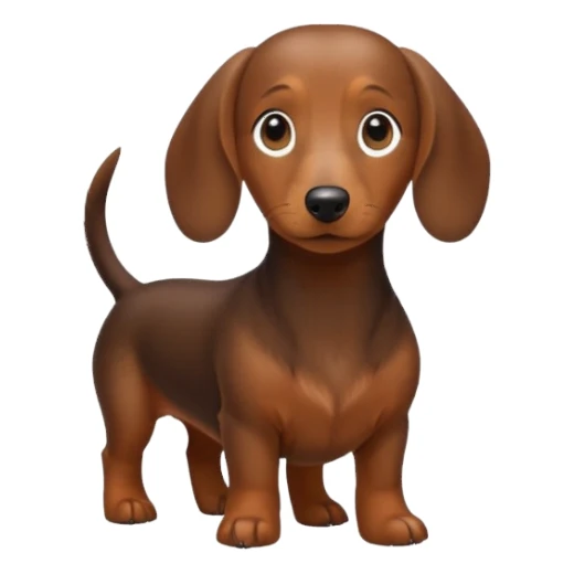 brown dachshund sticker