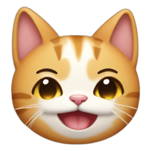 cat upside down crying and laughing sticker