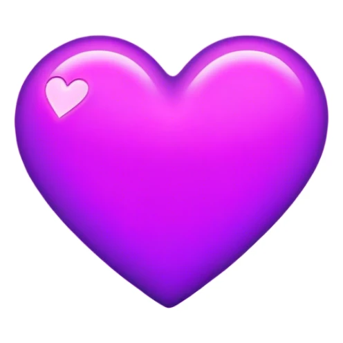 Neon purple heart sticker