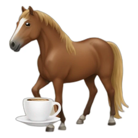 horse with coffee sticker