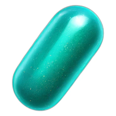 teal medicine capsule, sparkles and texture sticker