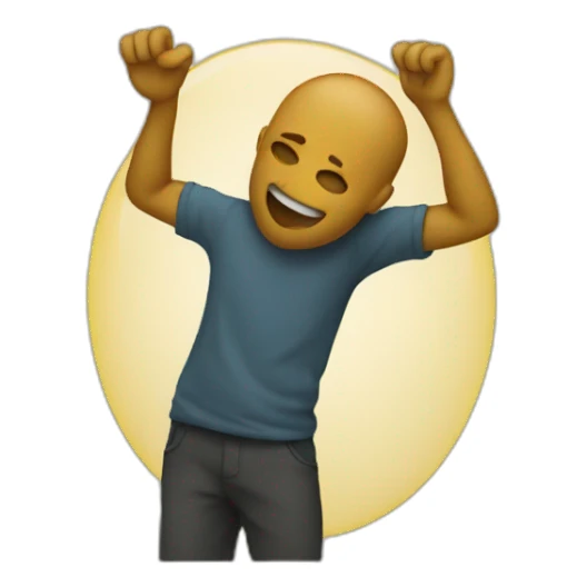 someone doing a dab whith his hand sticker