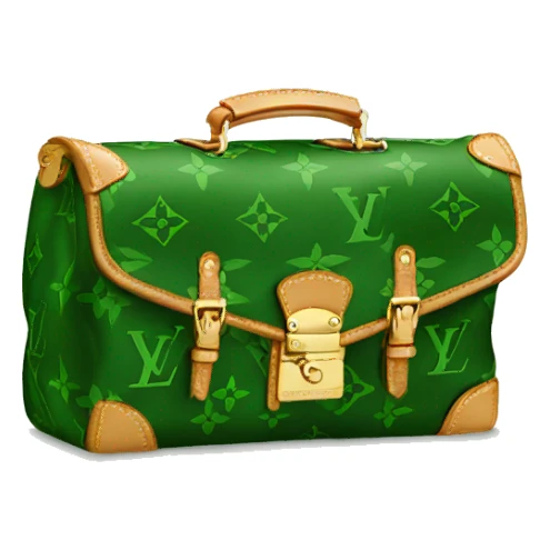 Louis Vuitton bag green sticker