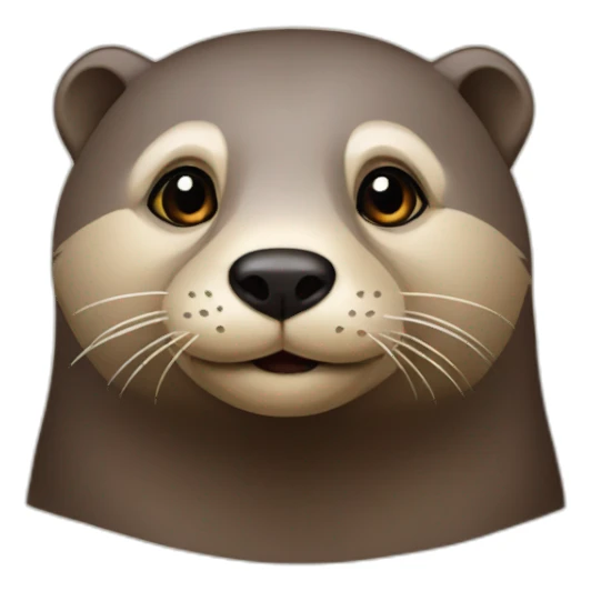 loutre sur un ours sticker