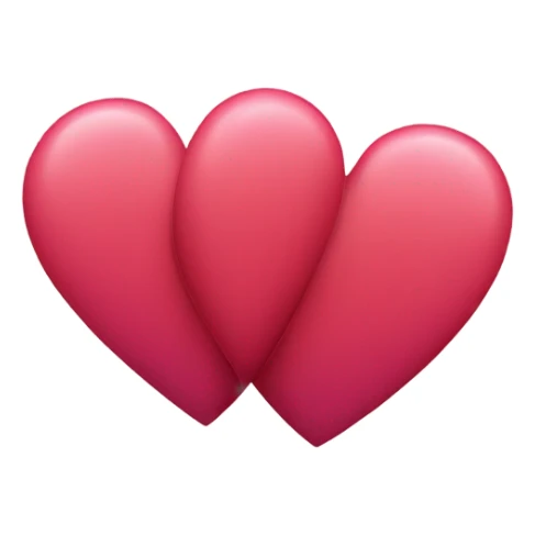 Double hearts sticker