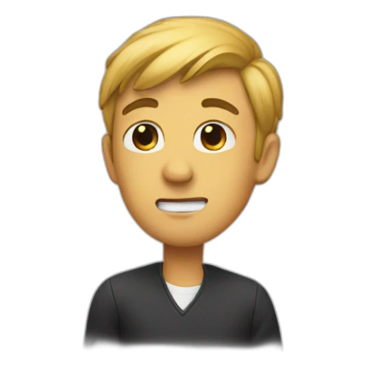 sharp jawline with a finger pointing to it sticker