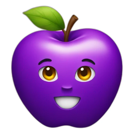 A purple apple sticker