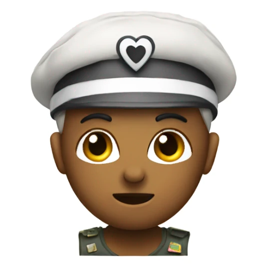 Dod with heart on head sticker