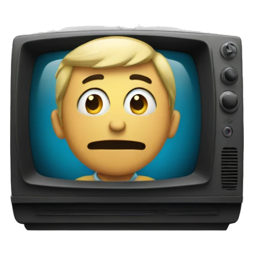 Watching television  sticker