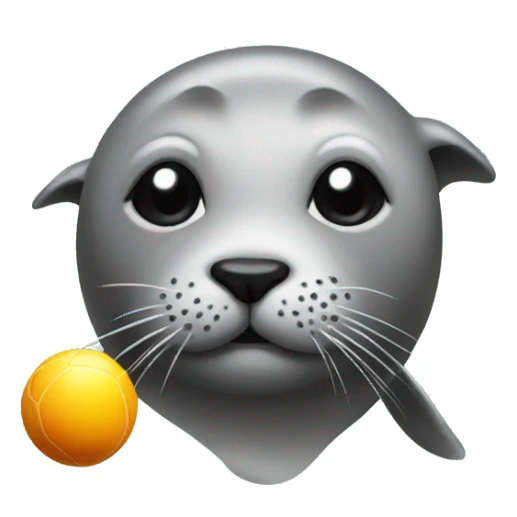 Seal balancing a ball on its nose sticker