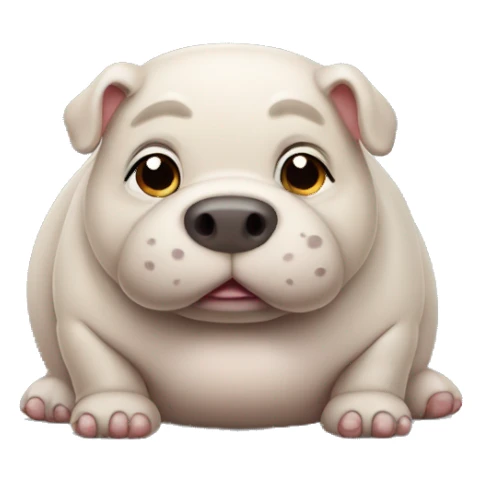 chubby dog hippo with a belly sticker