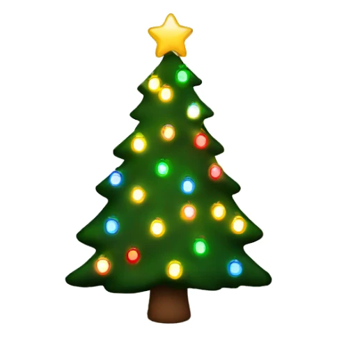 Christmas tree with lights  sticker