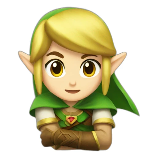 Zelda kiss Link sticker