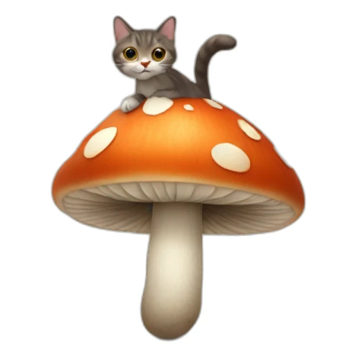 Cat like a mushroom sticker