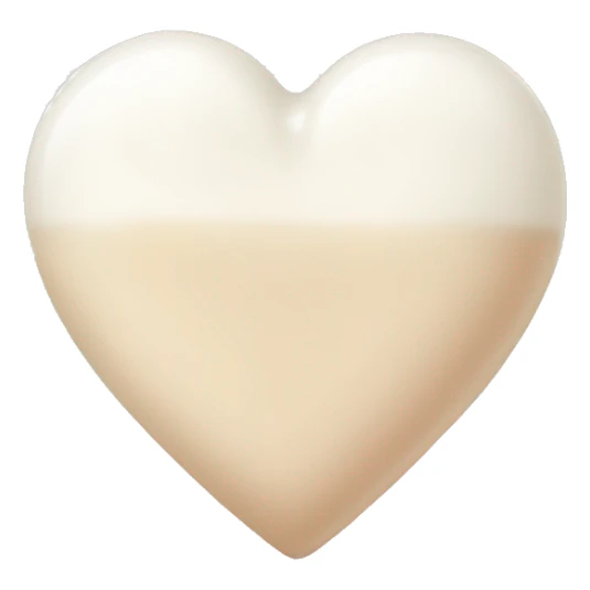 Milk-colored heart sticker
