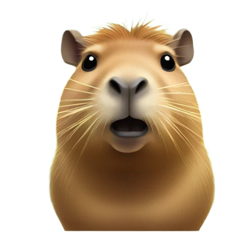 Capybara with laser eyes sticker