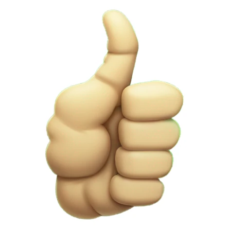 thumb up, glow in the dark sticker