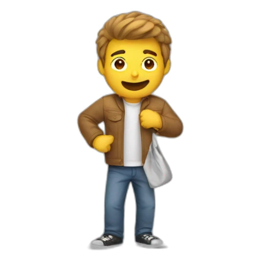 Guy doing stuff sticker