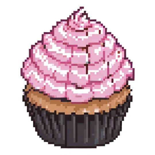 cupcake with pink icing sticker
