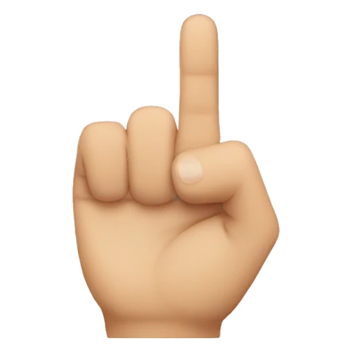 First finger half turned  sticker