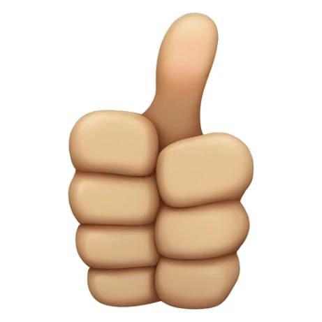 Fist around thumbs up sticker