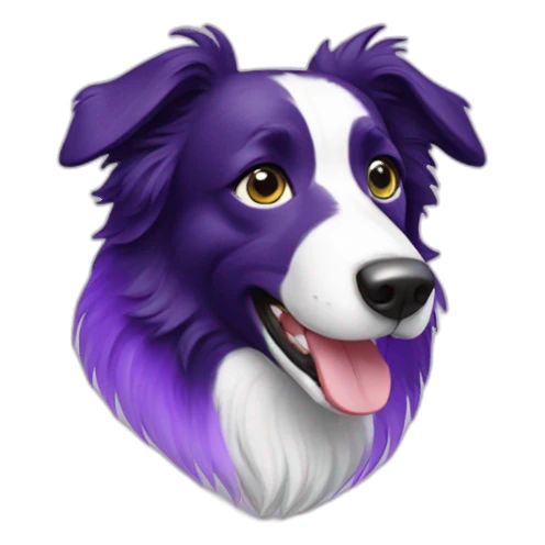 border collie purple sticker