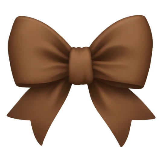 Brown bow sticker