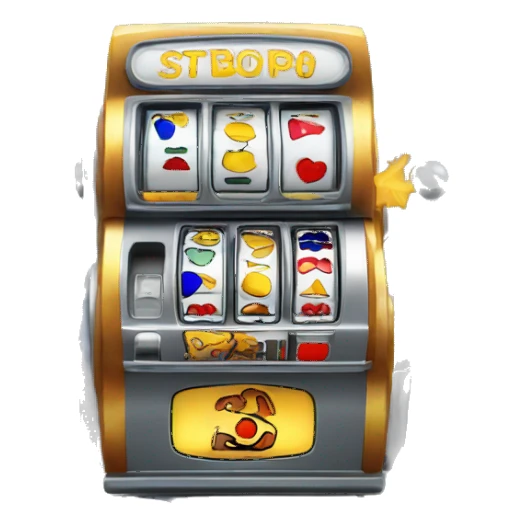 A slot machine with flags sticker