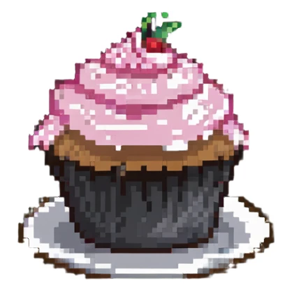 cupcake with pink icing sticker
