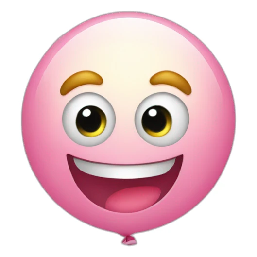happy ballon with eyes sticker
