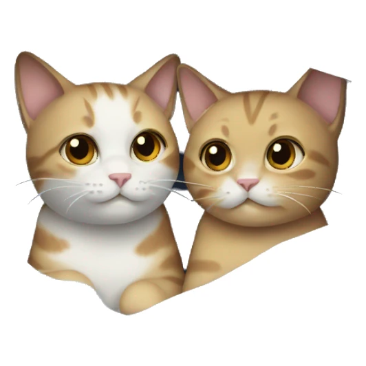 Two cats in blanket  sticker