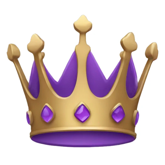 A purple crown sticker