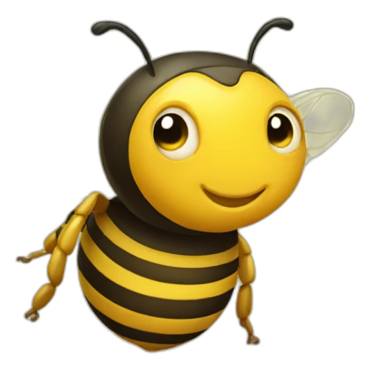Bee with like emoji sticker