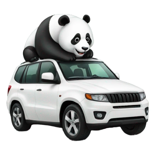 Panda on a car sticker