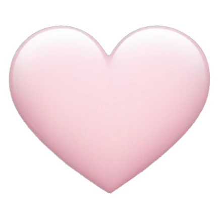 white heart with light pink sticker